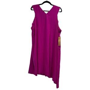 NWT RACHEL RACHEL ROY ASYMMETRICAL SLEEVELESS Dress Pockets Women 3X Plus Size